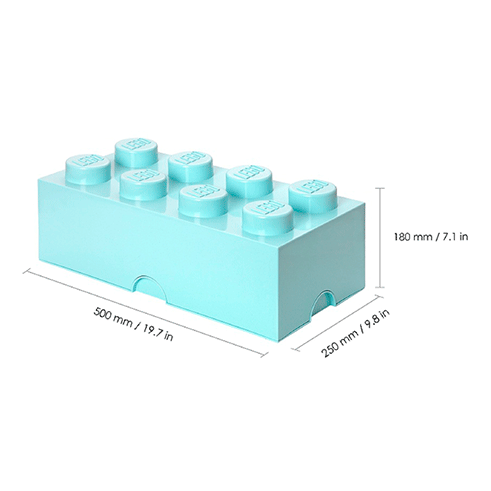 LEGO Storage Caixa Arrumação Brick 8 Azul Aqua