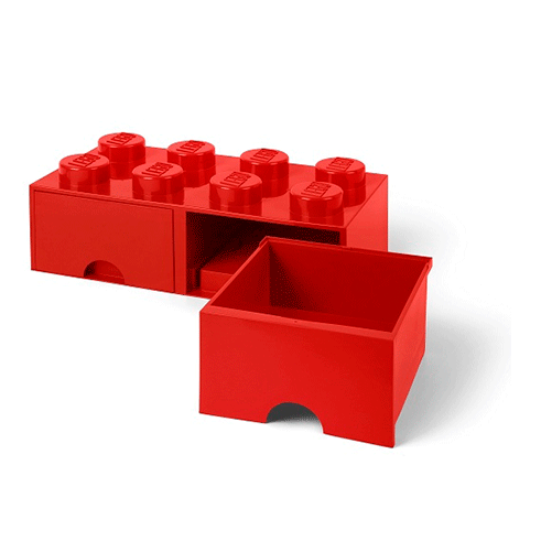LEGO Storage Gaveta Arrumação Brick 8 Vermelho