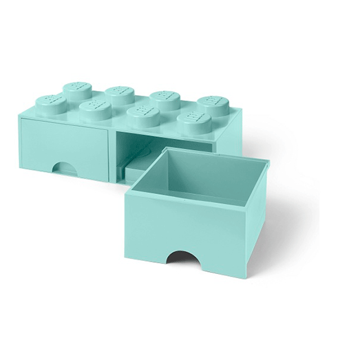LEGO Storage Gaveta Arrumação Brick 8 Azul Aqua