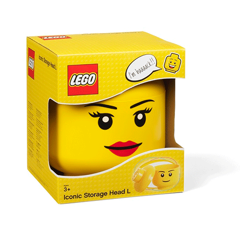 LEGO Storage Cabeça Arrumação Grande Girl