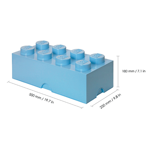 LEGO Storage Caixa Arrumação Brick 8 Azul Claro