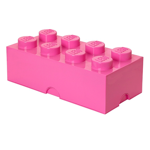 LEGO Storage Caixa Arrumação Brick 8 Rosa