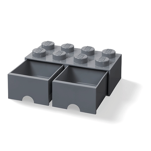 LEGO Storage Gaveta Arrumação Brick 8 Cinza Escuro