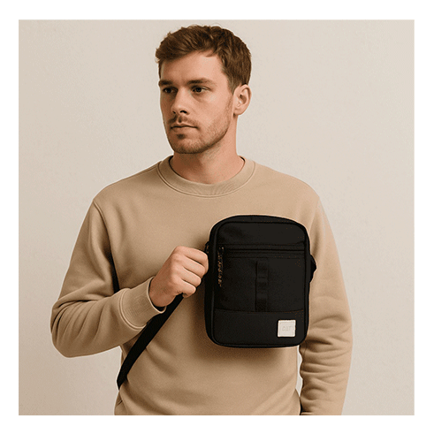 CAT 84893-01 Bolsa Tiracolo Core X Fincha Preto