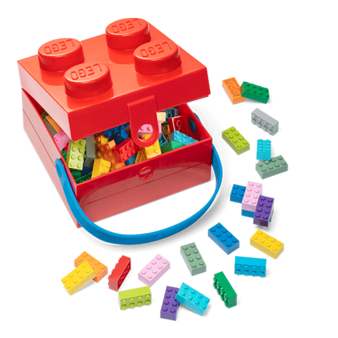 LEGO Storage Caixa Arrumação com Alça Vermelho