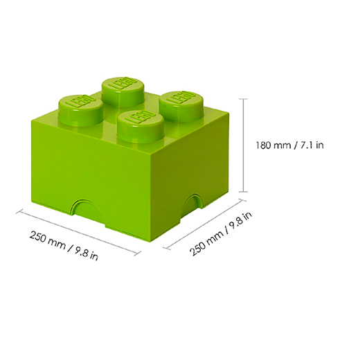 LEGO Storage Caixa Arrumação Brick 4 Verde Claro
