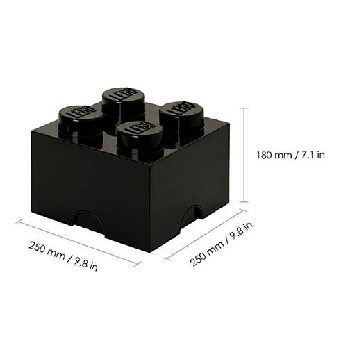 LEGO Storage Caixa Arrumação Brick 4 Preto