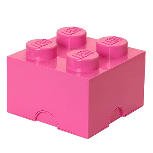 LEGO Storage Caixa Arrumação Brick 4 Rosa