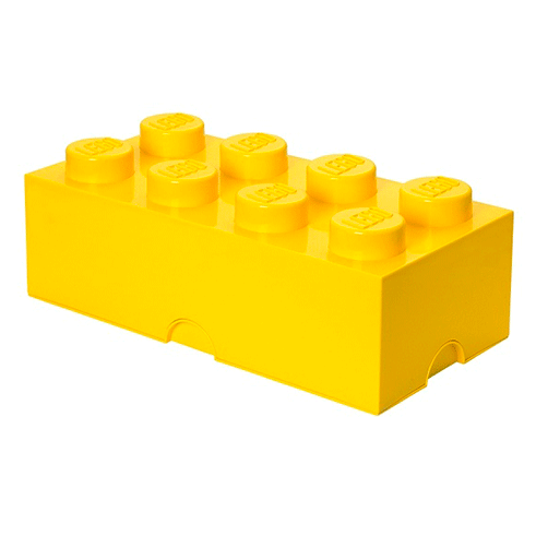 LEGO Storage Caixa Arrumação Brick 8 Amarelo