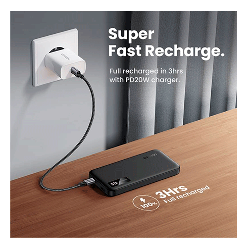 UGREEN PB311 Powerbank Fast Charging 10000mAh 20W Preto