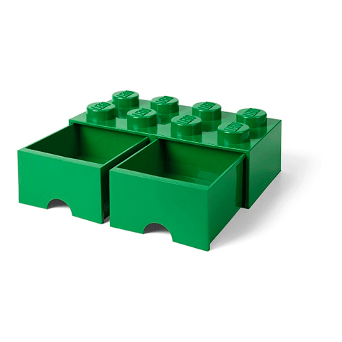 LEGO Storage Gaveta Arrumação Brick 8 Verde Escuro