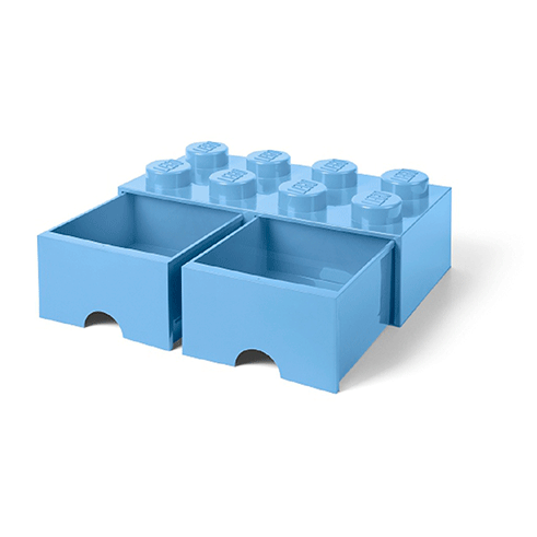 LEGO Storage Gaveta Arrumação Brick 8 Azul Claro