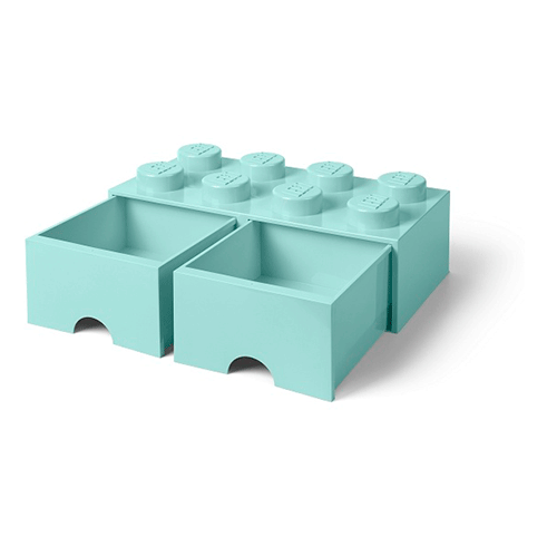LEGO Storage Gaveta Arrumação Brick 8 Azul Aqua