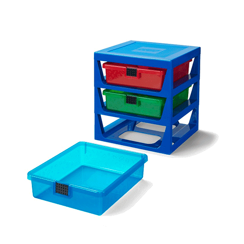 LEGO Storage Caixa Arrumação Rack 3 Gavetas Azul