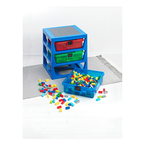 LEGO Storage Caixa Arrumação Rack 3 Gavetas Azul
