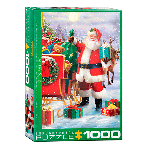 EUROGRAPHICS 6000-5639 Puzzle 1000 Pcs Santa with Sled