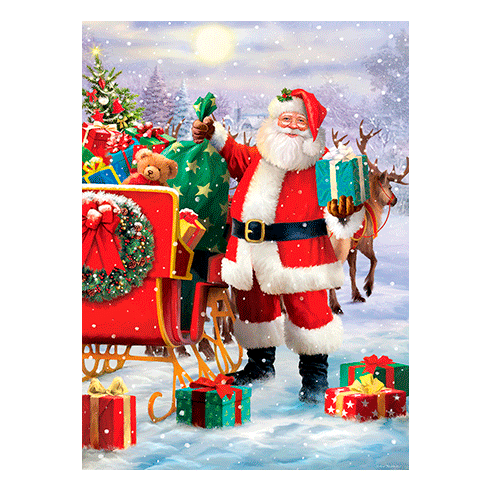 EUROGRAPHICS 6000-5639 Puzzle 1000 Pcs Santa with Sled