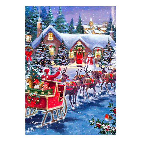BLUEBIRD F-90150 Puzzle 1000 Pcs Santa and Sleigh