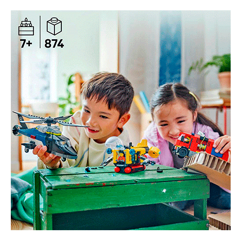LEGO 60462 City Combinação de Helicóptero, Camião dos Bombeiros e Submarino