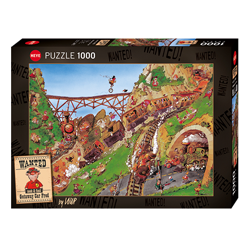 HEYE 30052 Puzzle 1000 Pcs Loup - Wanted! Getaway Car Fred