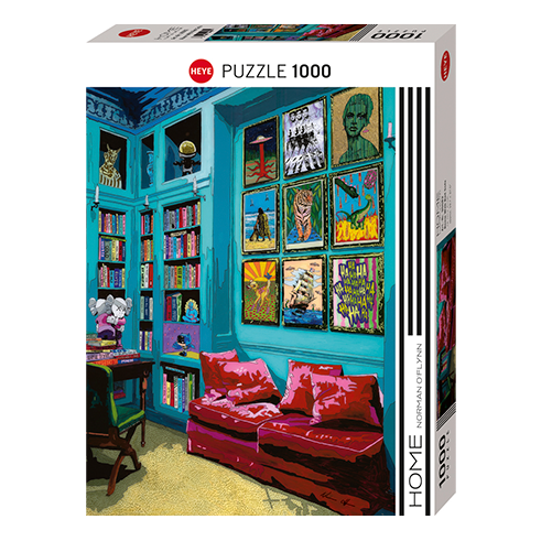 HEYE 30082 Puzzle 1000 Pcs O'Flynn - Room With Red Sofa