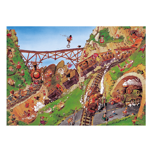 HEYE 30052 Puzzle 1000 Pcs Loup - Wanted! Getaway Car Fred