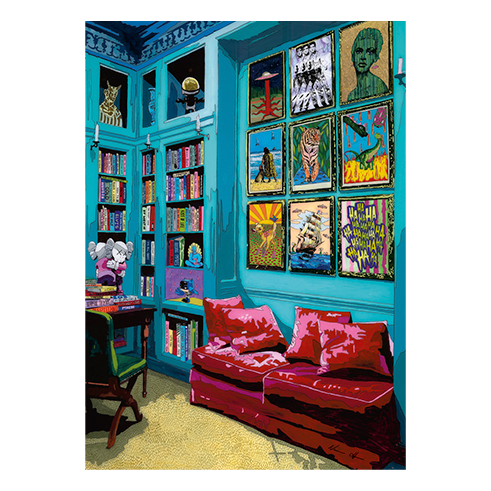 HEYE 30082 Puzzle 1000 Pcs O'Flynn - Room With Red Sofa
