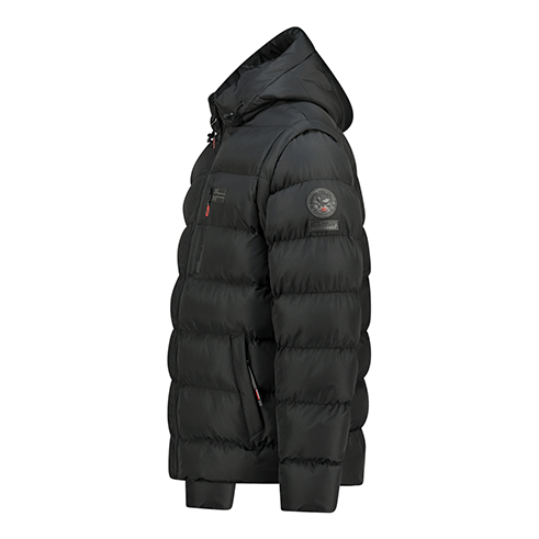 GEOGRAPHICAL NORWAY WZ8152H/GN BADAMO Casaco Acolchoado Capuz Preto