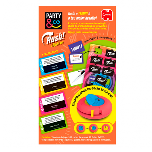 JUMBO 100293 Juego Party & Co - Rush! Flip & Fun (PT)