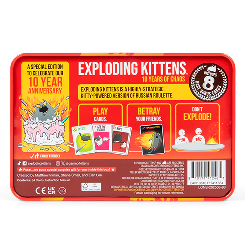 EXPLODING KITTENS Game 10 Years Anniversary Tin Edition (EN)