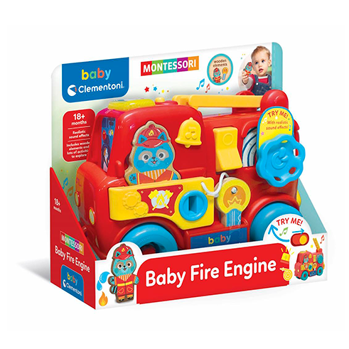CLEMENTONI 17551 Camión de bomberos Baby Montessori