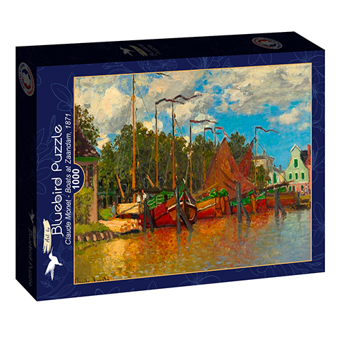 BLUEBIRD F-60228 Puzzle 1000 Pcs Claude Monet - Boats at Zaandam, 1871