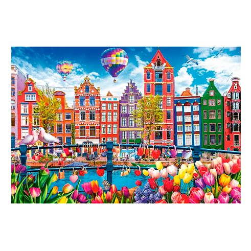TREFL 26221 Puzzle 1500 Pcs Colourful Amsterdam
