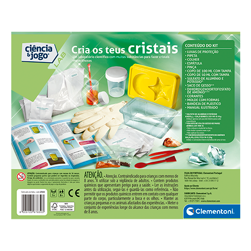 CLEMENTONI 67830 Science and Game Create your Crystals