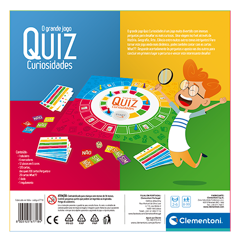 CLEMENTONI 67718 Game The Great Quiz Game - Curiosities (PT)