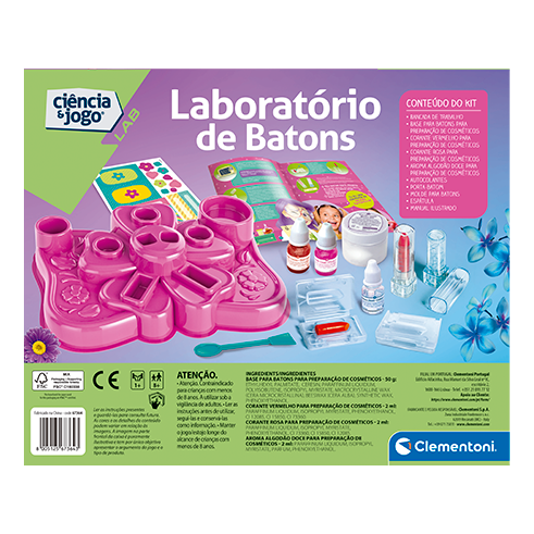 CLEMENTONI 67364 Science and Game Lipstick Laboratory