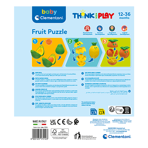CLEMENTONI 17512 Baby Stackable Fruits
