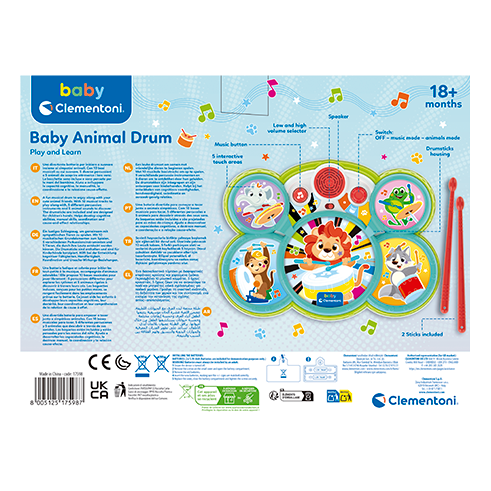 CLEMENTONI 17598 Baby Animal Battery