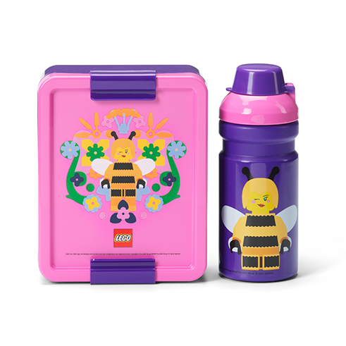 LEGO Storage Set Fiambrera/Bottella Abeja Rosa
