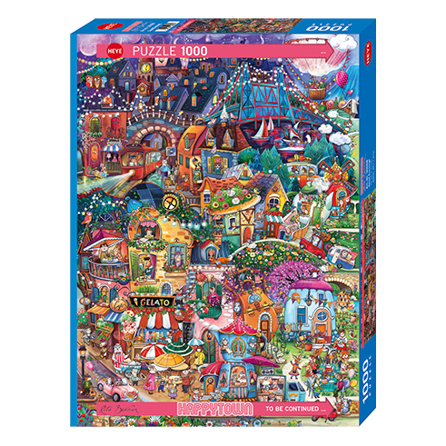 HEYE 30058 Puzzle 1000 Pcs Berman - Happy Town Good Evening!