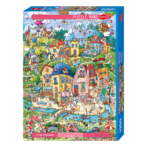 HEYE 30059 Puzzle 1000 Pcs Berman - Happy Town Good Morning!