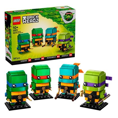 LEGO 40878 BrickHeadz Figuras de las Tortugas Ninja