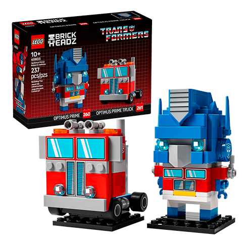 LEGO 40803 BrickHeadz Optimus Prime Robot and Vehicle