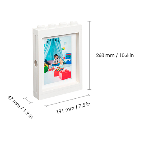 LEGO Storage Photo Frame White