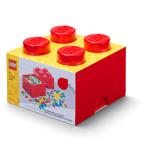 LEGO Storage Caja Almacenamiento Brick 4 Rojo