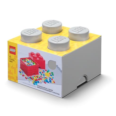 LEGO Storage Caja Almacenamiento Brick 4 Gris Claro