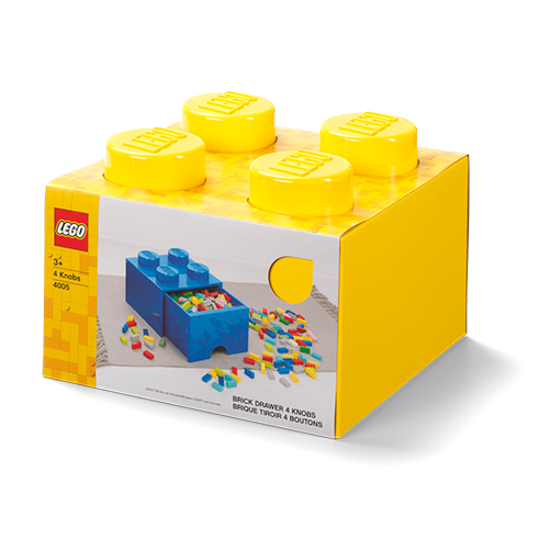 LEGO Storage Cajón Almacenamiento Brick 4 Amarillo