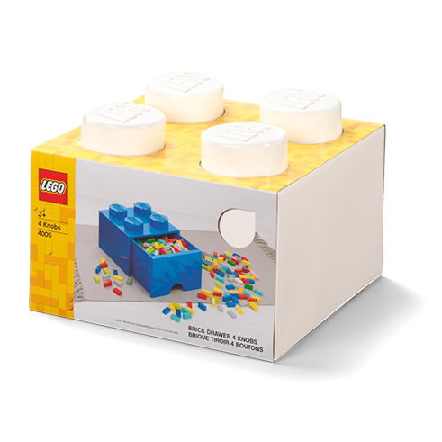 LEGO Storage Cajón Almacenamiento Brick 4 Blanco