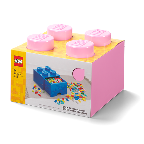 LEGO Storage Cajón Almacenamiento Brick 4 Rosa Claro