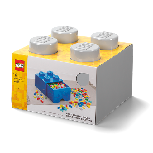 LEGO Storage Cajón Almacenamiento Brick 4 Gris Claro
